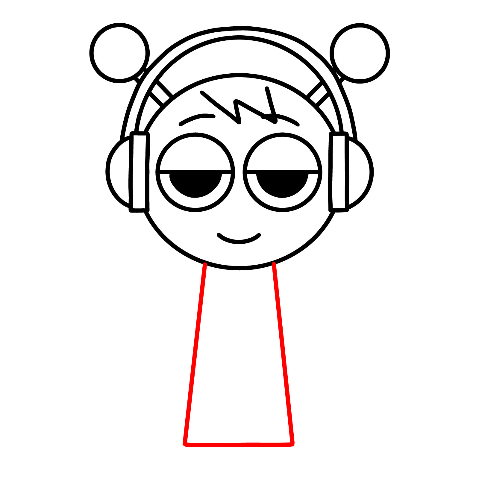 How to Draw Oren from Incredibox Sprunki - step 11