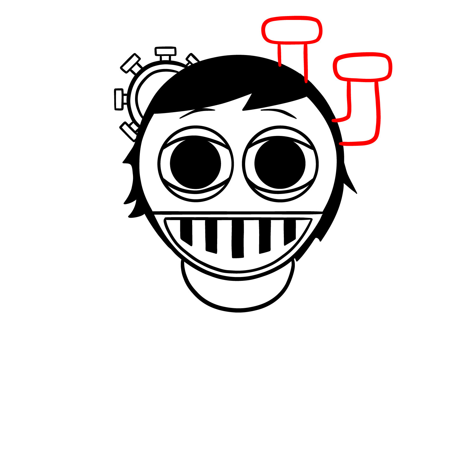 How to Draw Geno from Sprunki - step 09