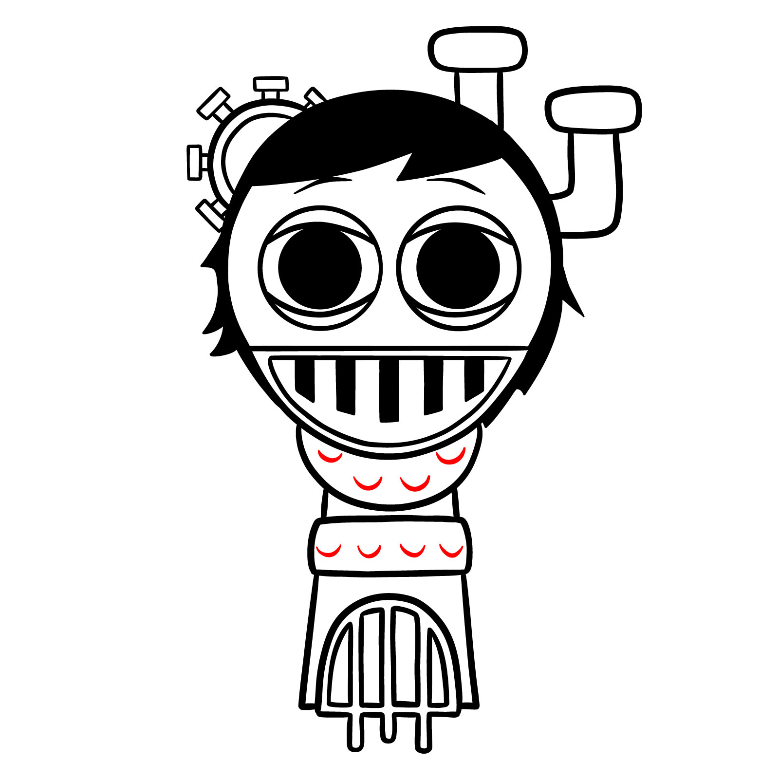How to Draw Geno from Sprunki - step 14