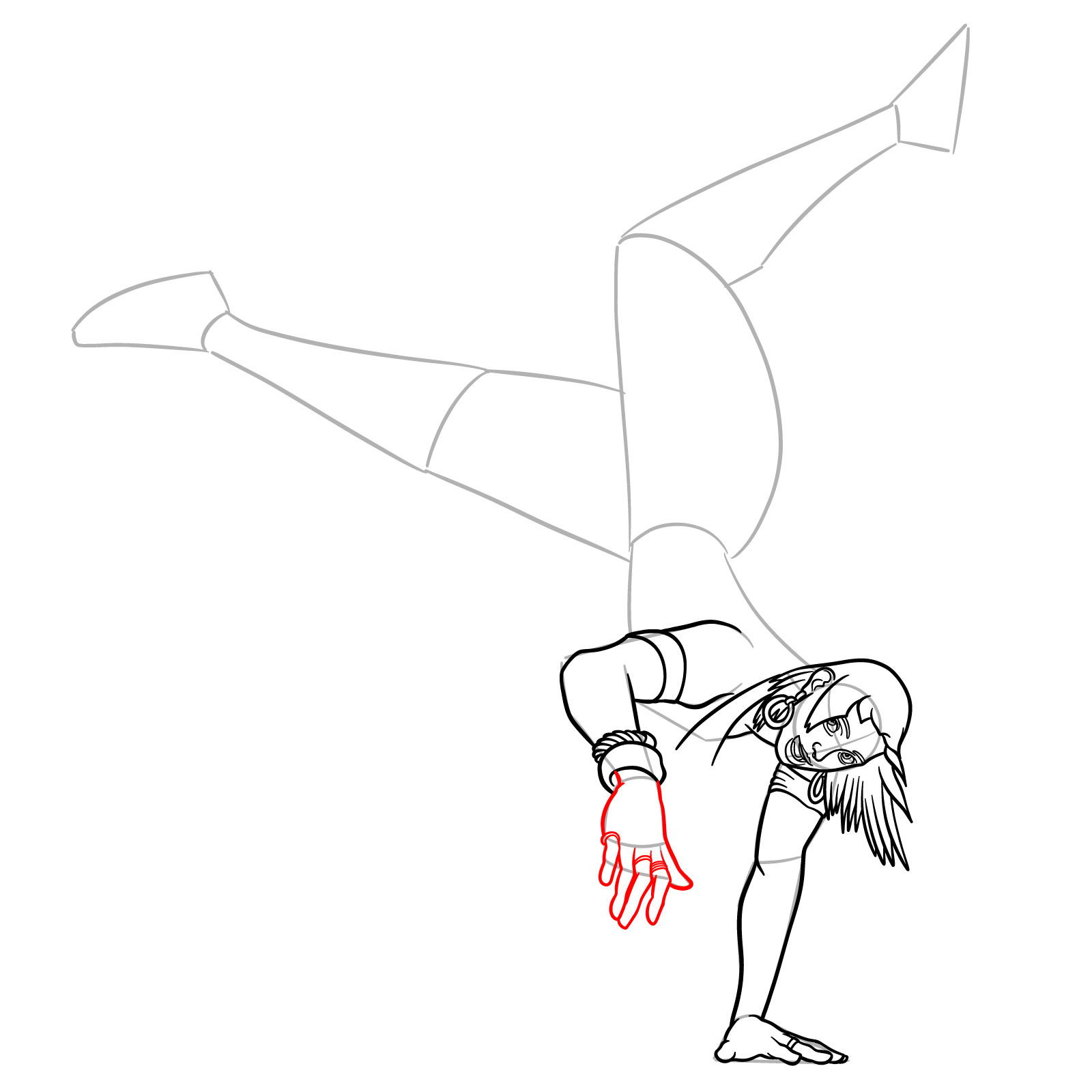 How to Draw Elena from Street Fighter 6 - step 12
