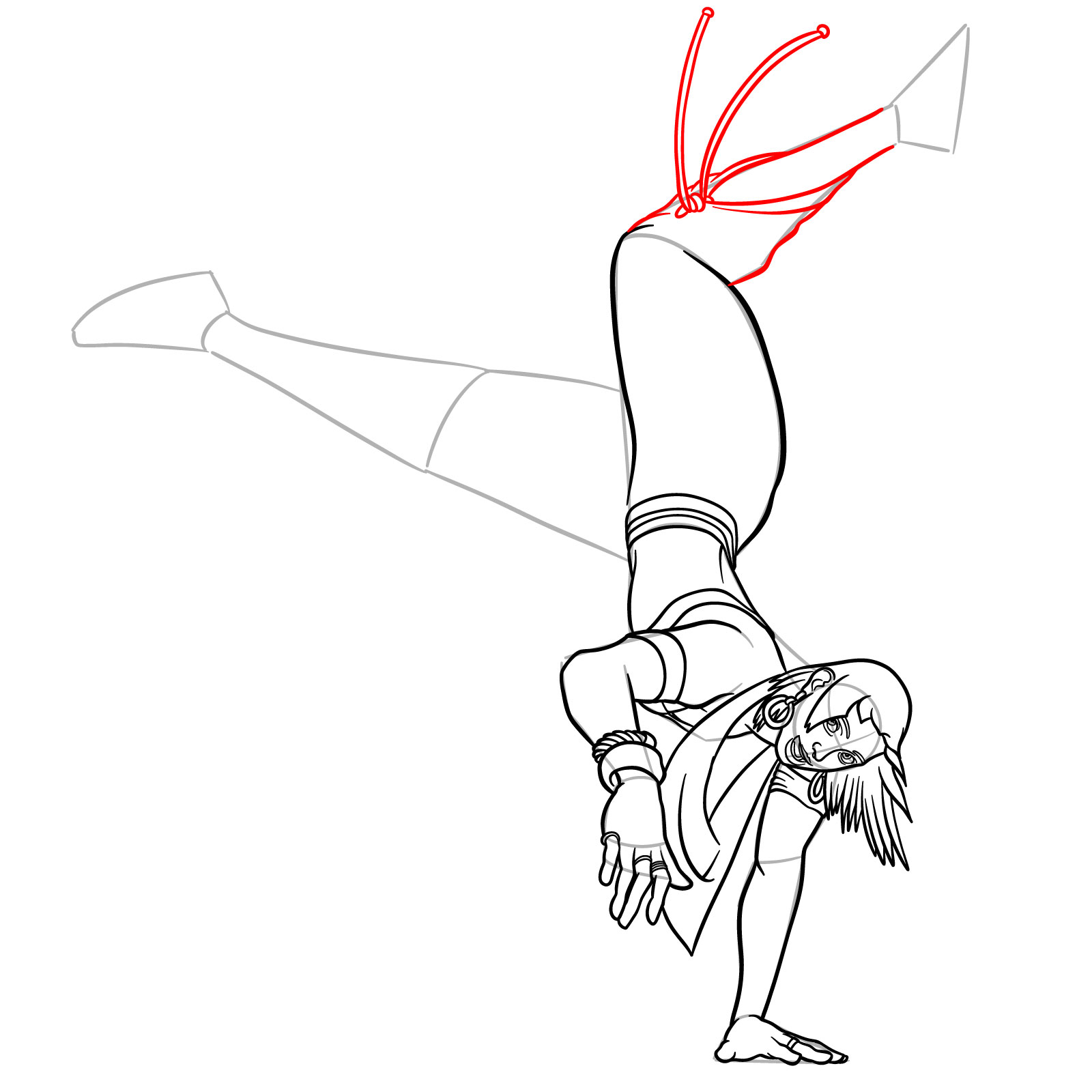How to Draw Elena from Street Fighter 6 - step 17