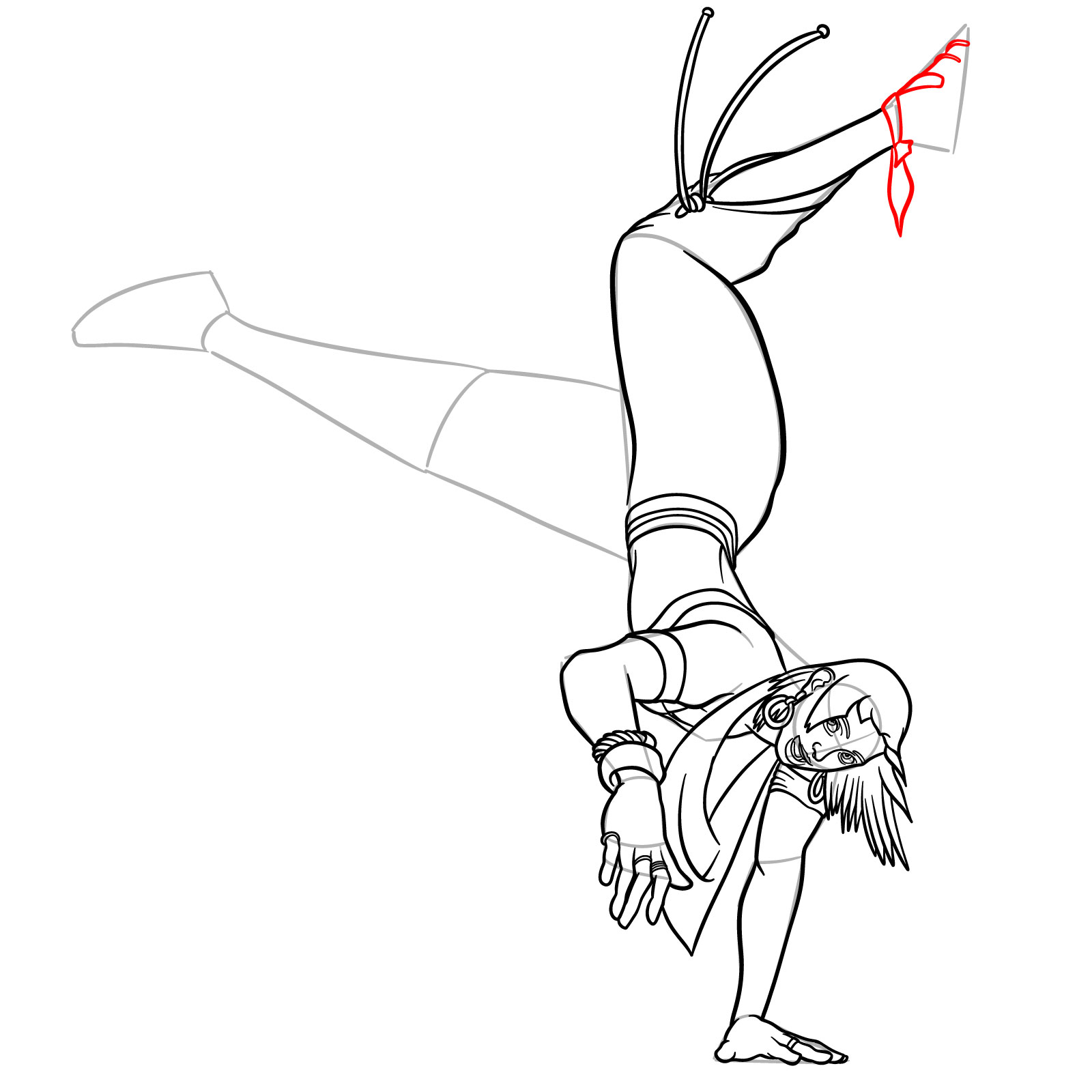 How to Draw Elena from Street Fighter 6 - step 18