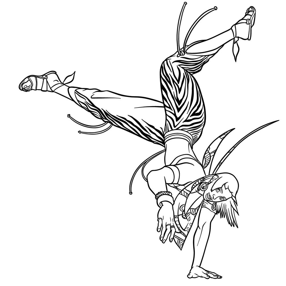How to Draw Elena in Action – Full Body Street Fighter 6 Drawing