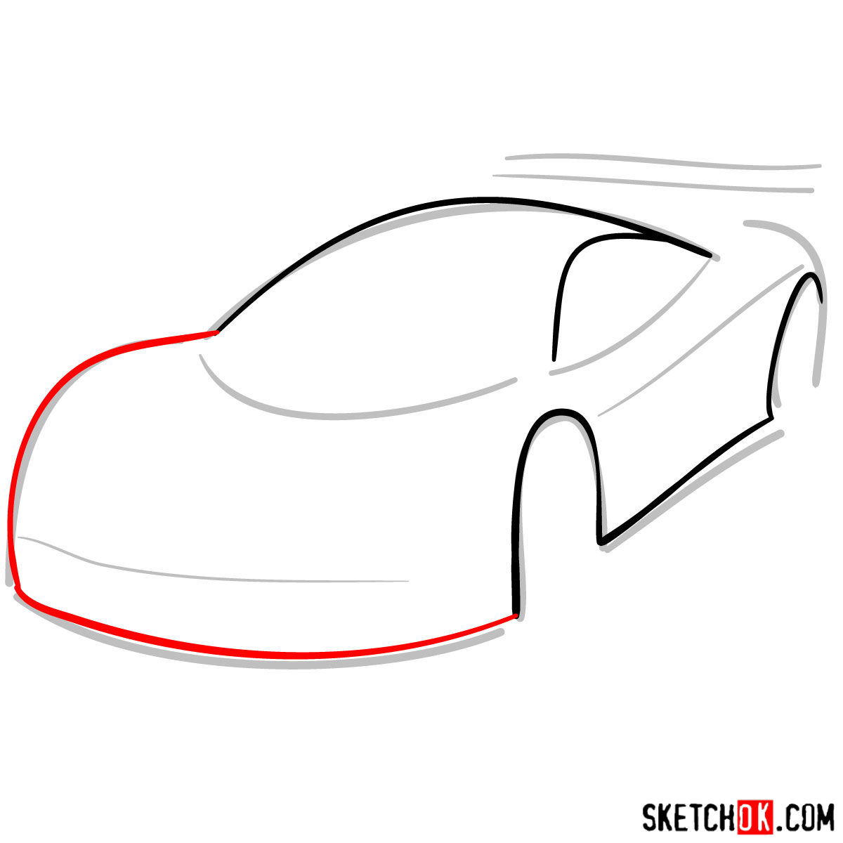 McLaren F1 - step by step drawing guide - step 04