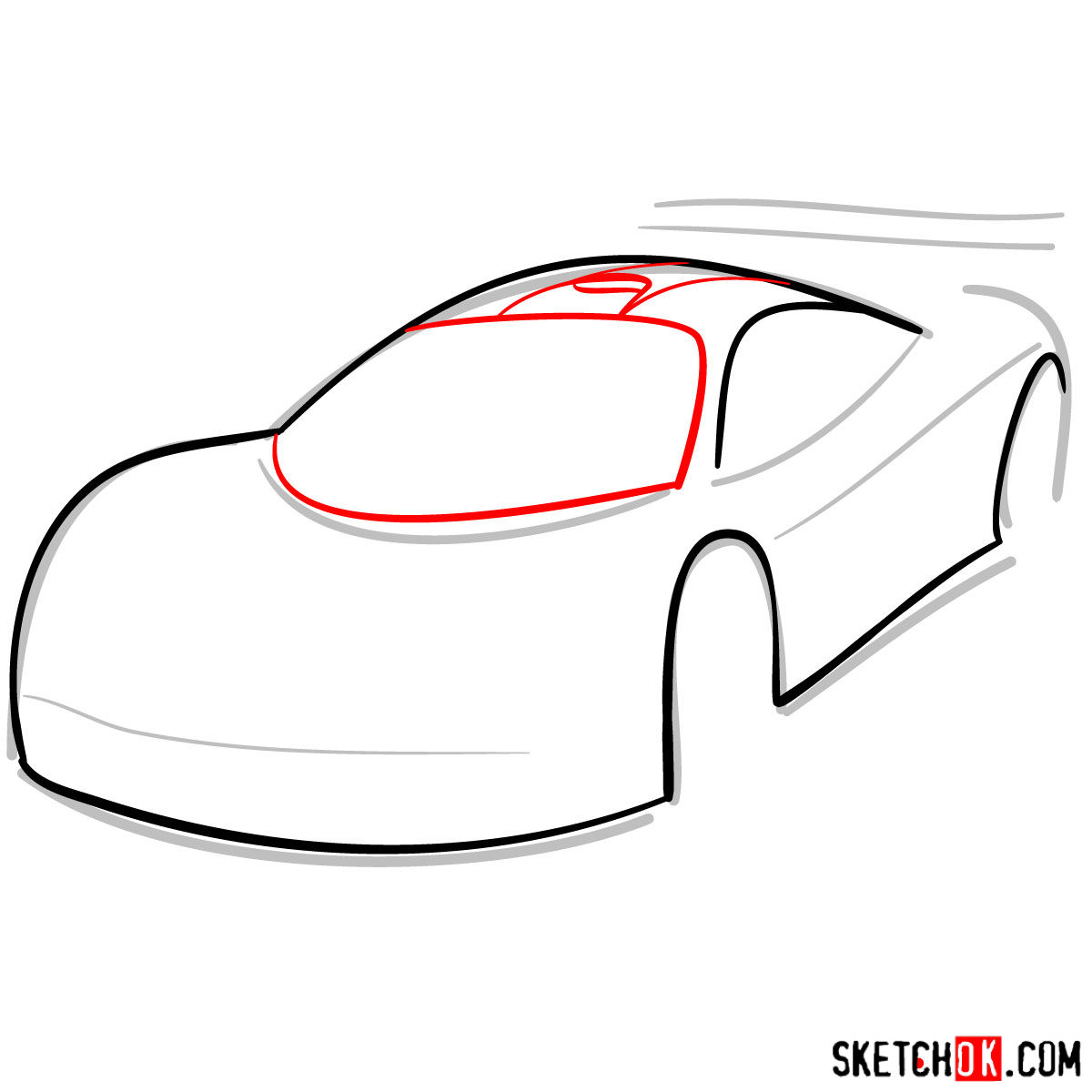 McLaren F1 - step by step drawing guide - step 05