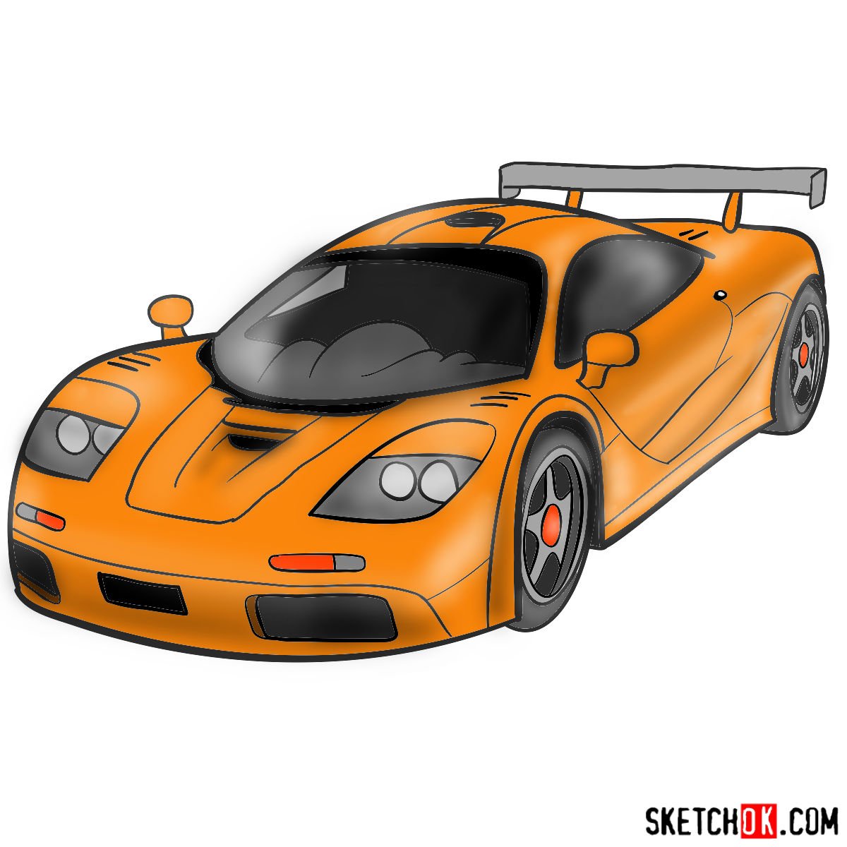 How to Draw the Legendary McLaren F1 A StepbyStep Tutorial