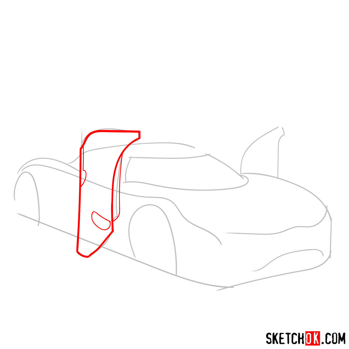 How to draw Koenigsegg Agera R Oman - step 02