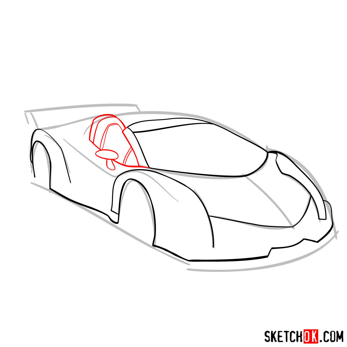 how to draw a sports car