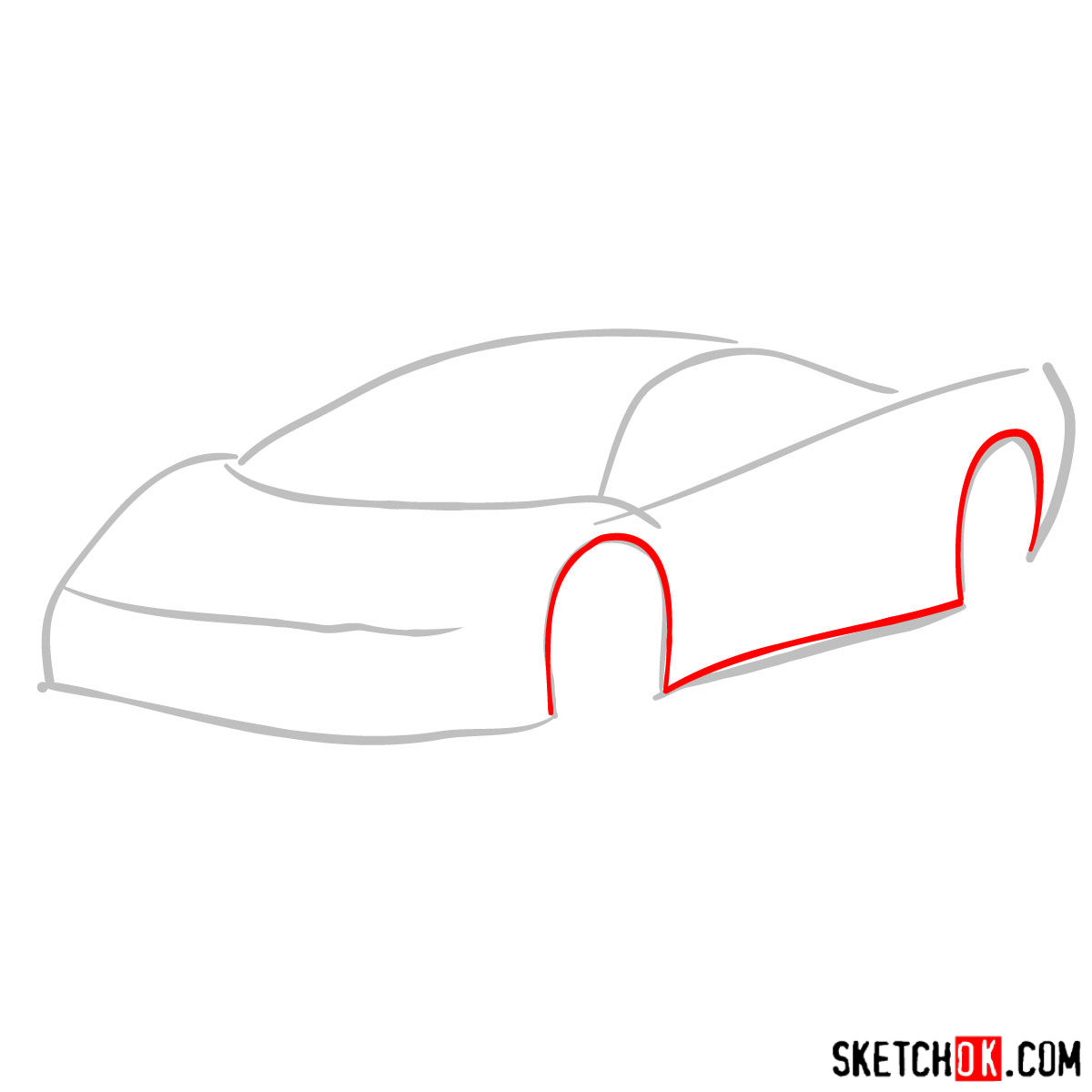 How to draw SSC Ultimate Aero TT 2006 - step 02