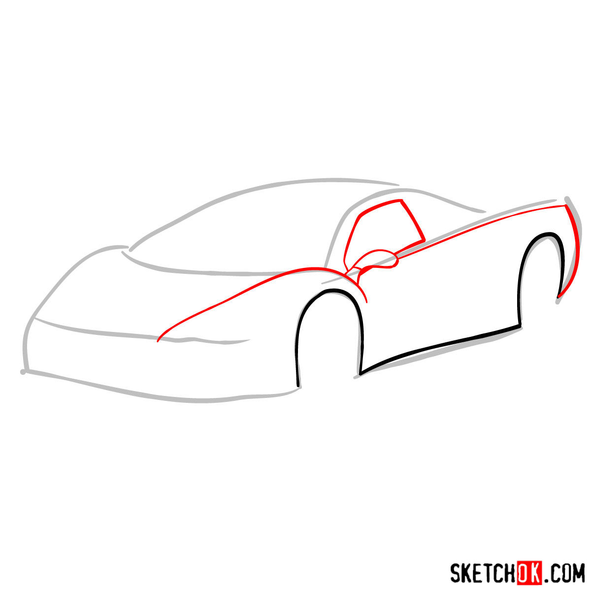 How to draw SSC Ultimate Aero TT 2006 - step 03