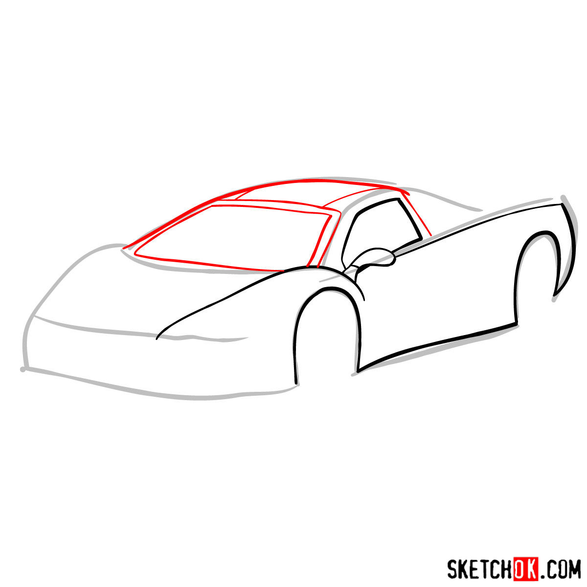 How to draw SSC Ultimate Aero TT 2006 - step 04