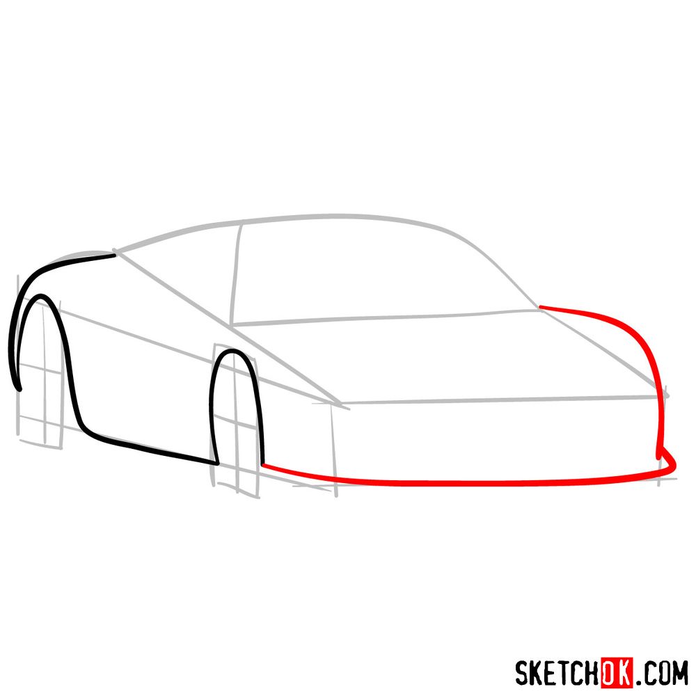 How to draw Noble M600 - step 04
