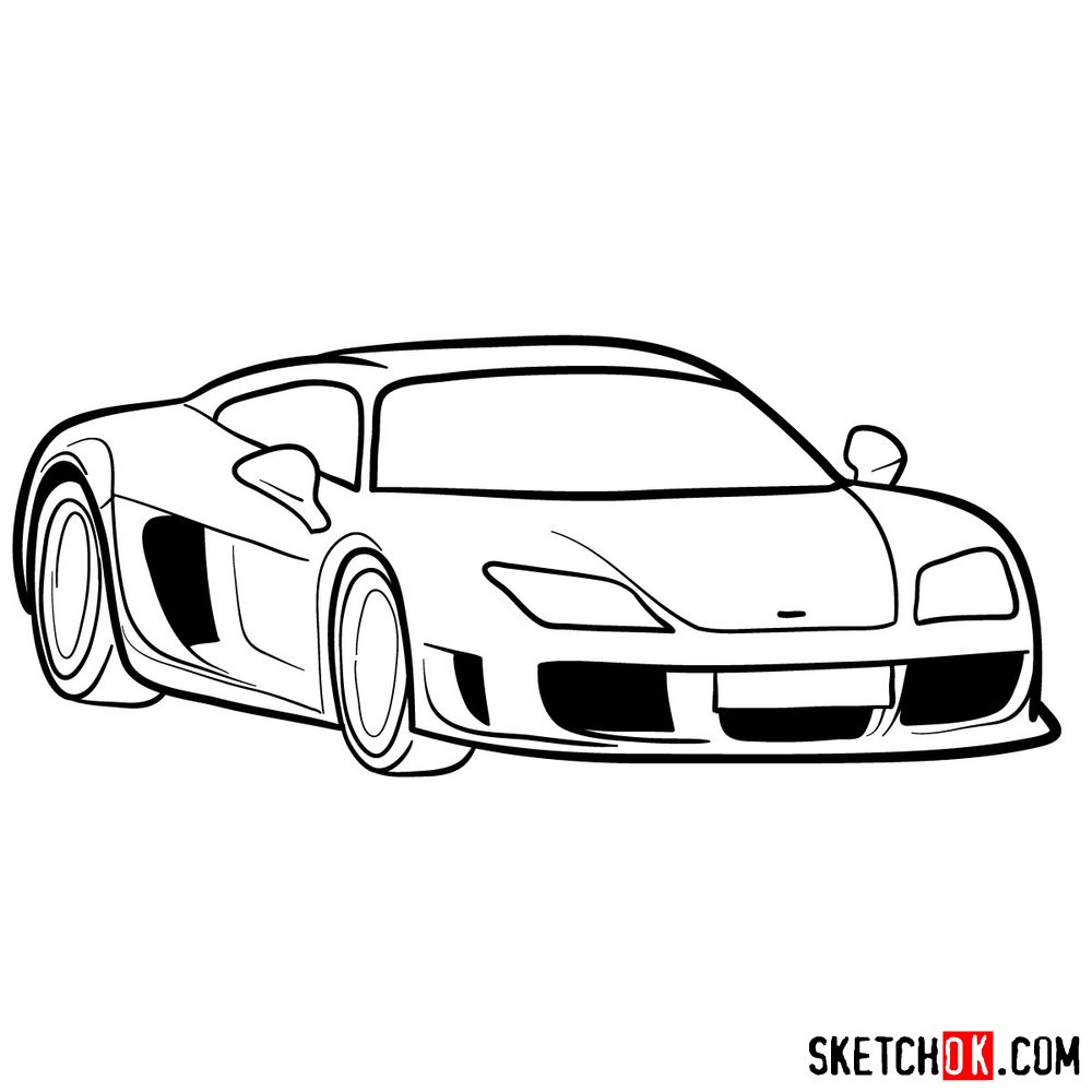 How to draw Noble M600 - step 11