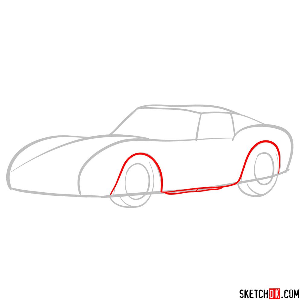 How to draw the 1962 Ferrari 250 GTO - step 03