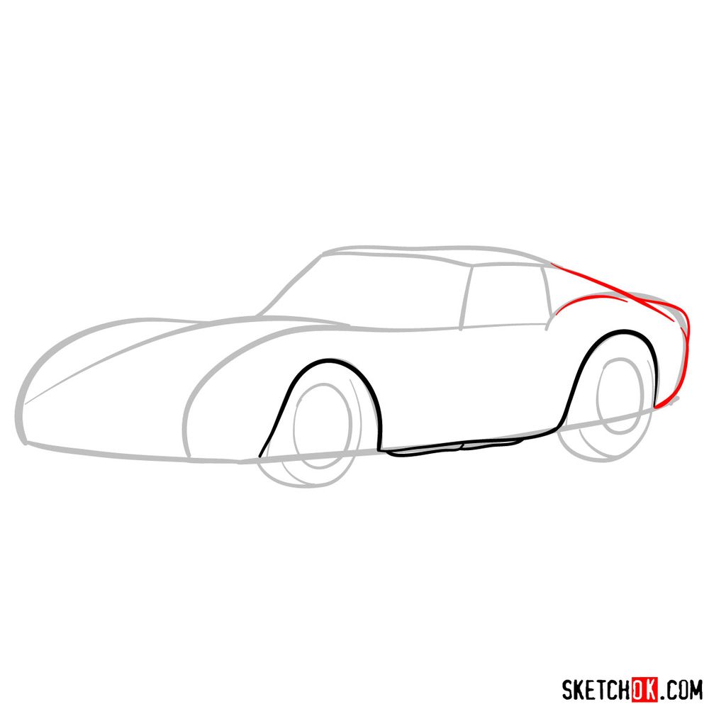 How to draw the 1962 Ferrari 250 GTO - step 04