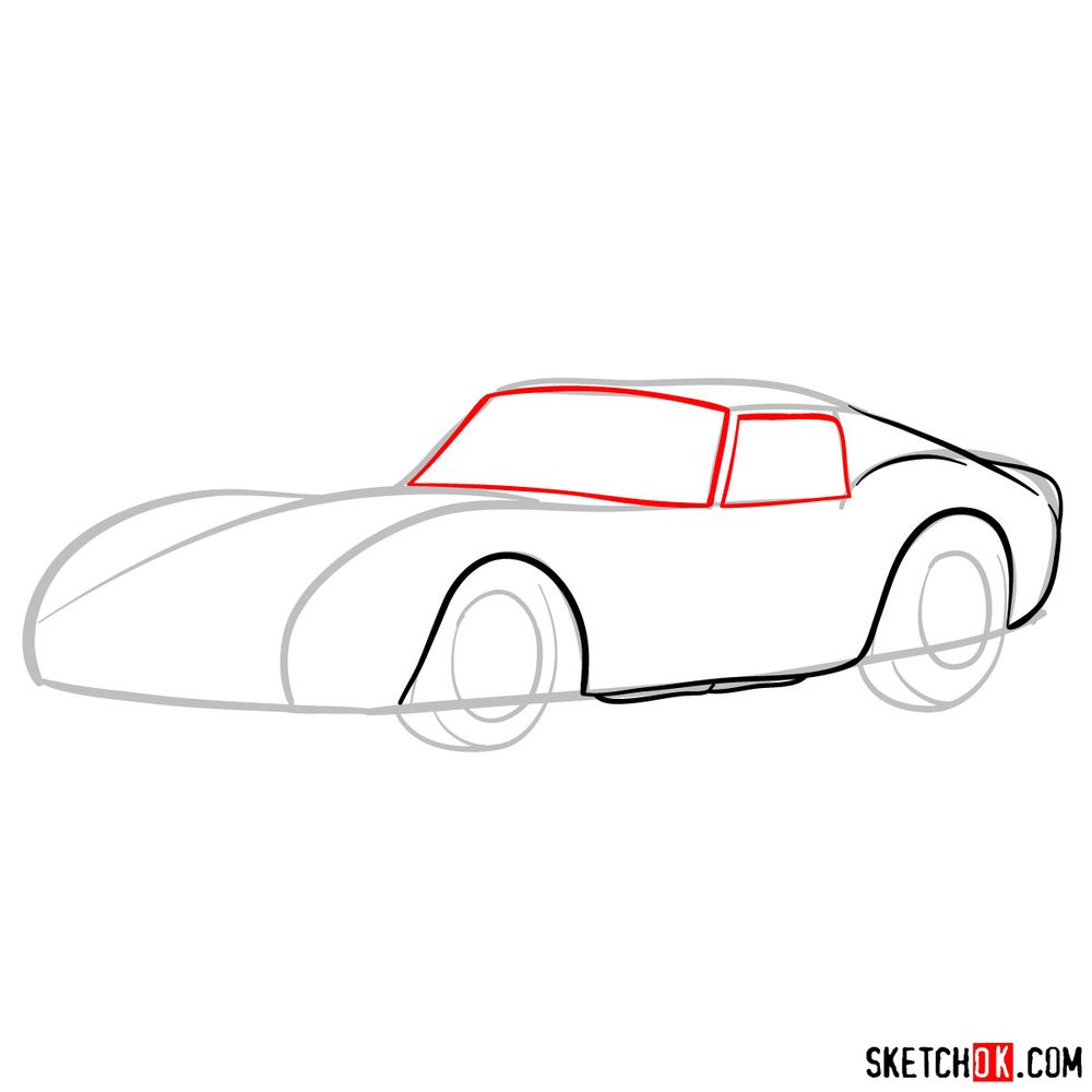 How to draw the 1962 Ferrari 250 GTO - step 05