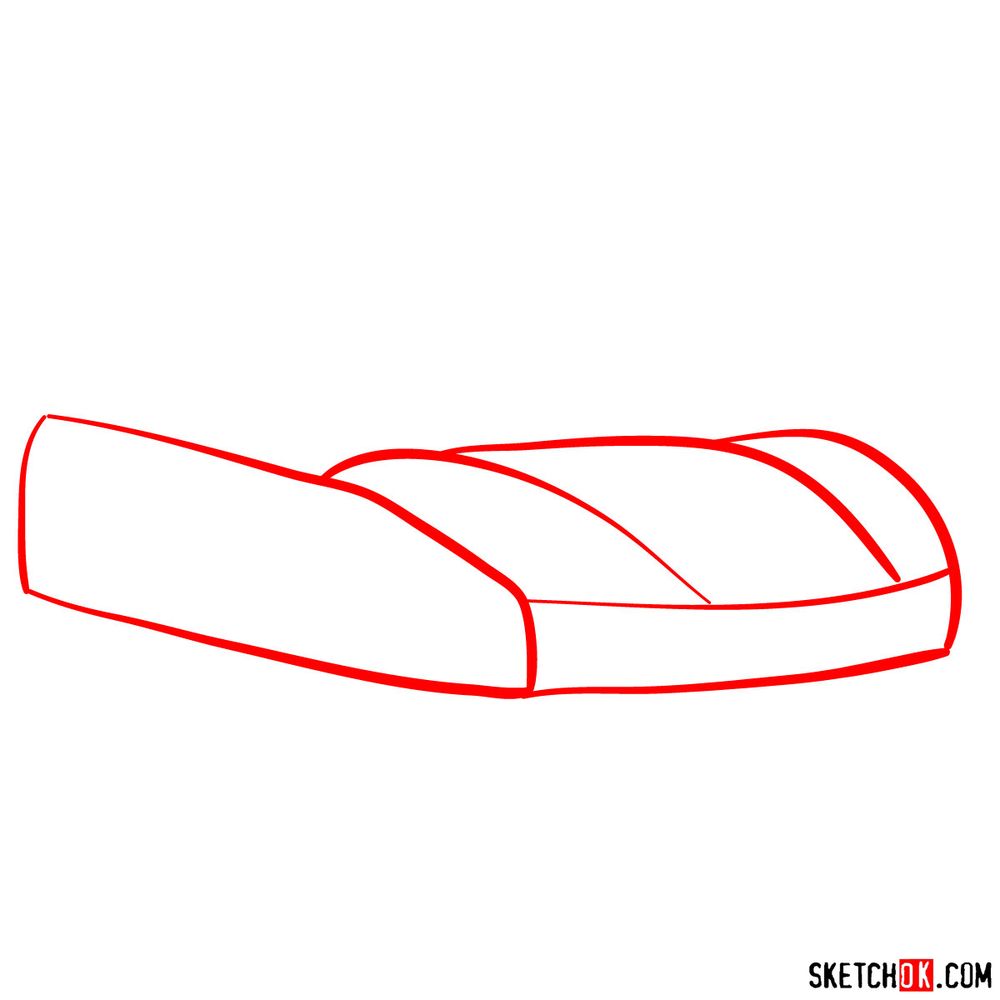 How to draw Porsche 918 Spyder - step 01