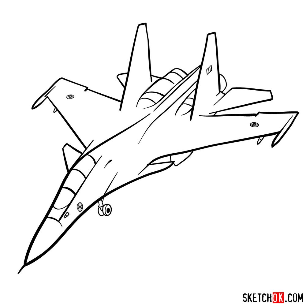 How to draw Su-30MKI (Flanker-H)