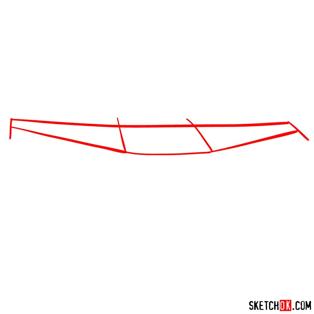 How to draw Sukhoi Su-35 jet - step 01