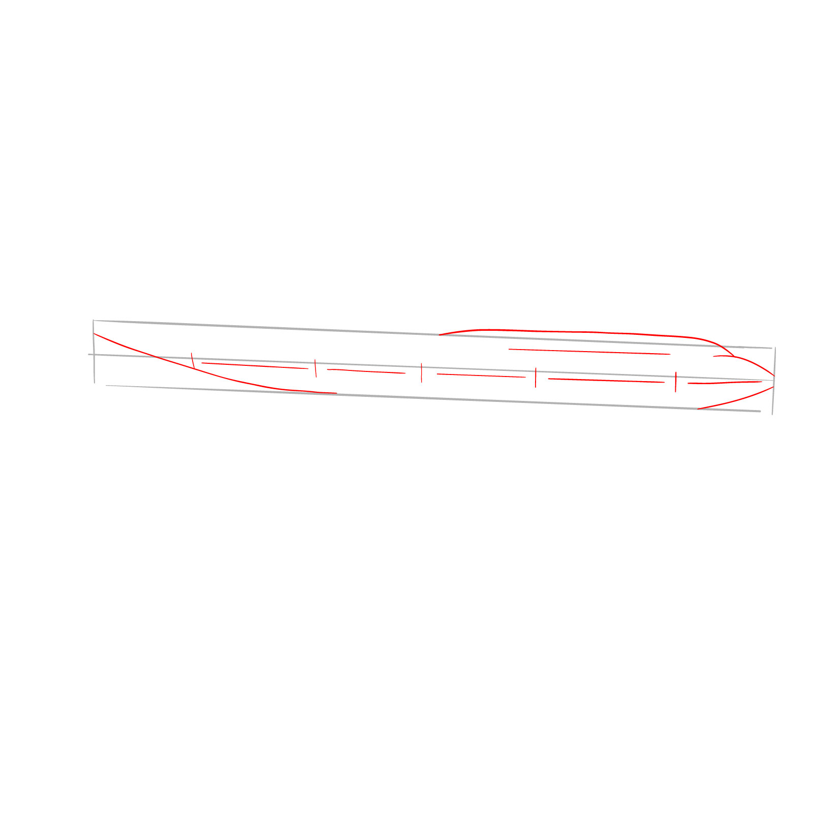 How to draw a Boeing 747-800 - step 02
