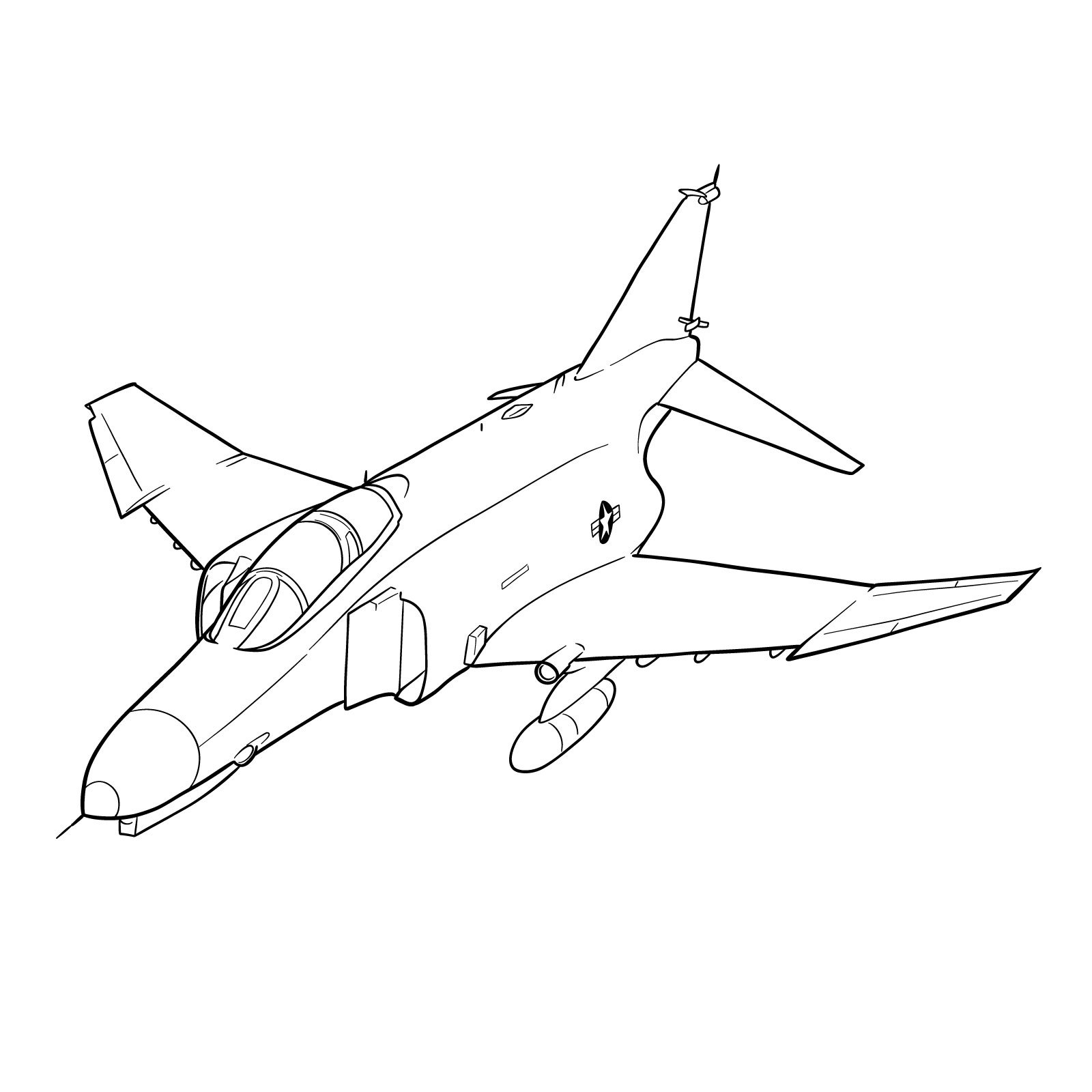 How to draw McDonnell Douglas F-4 Phantom II - final step
