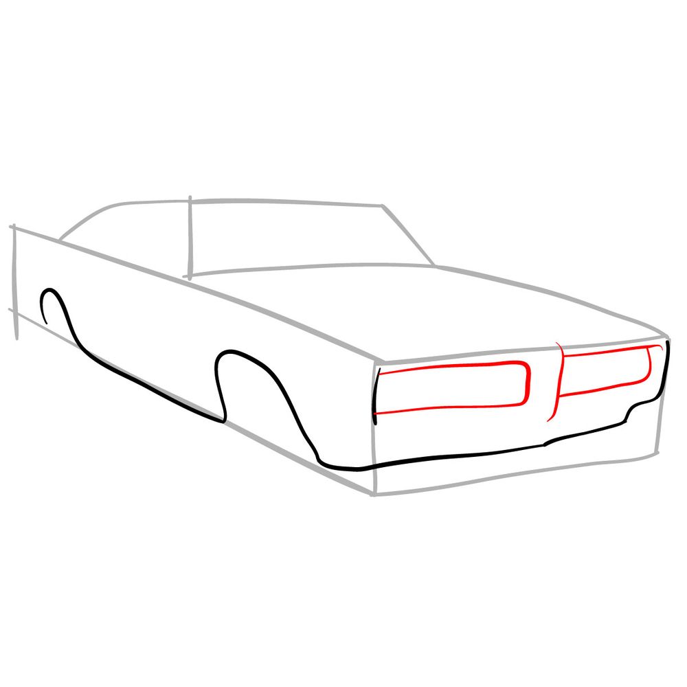 How to draw GTO Judge 1969 - step 04
