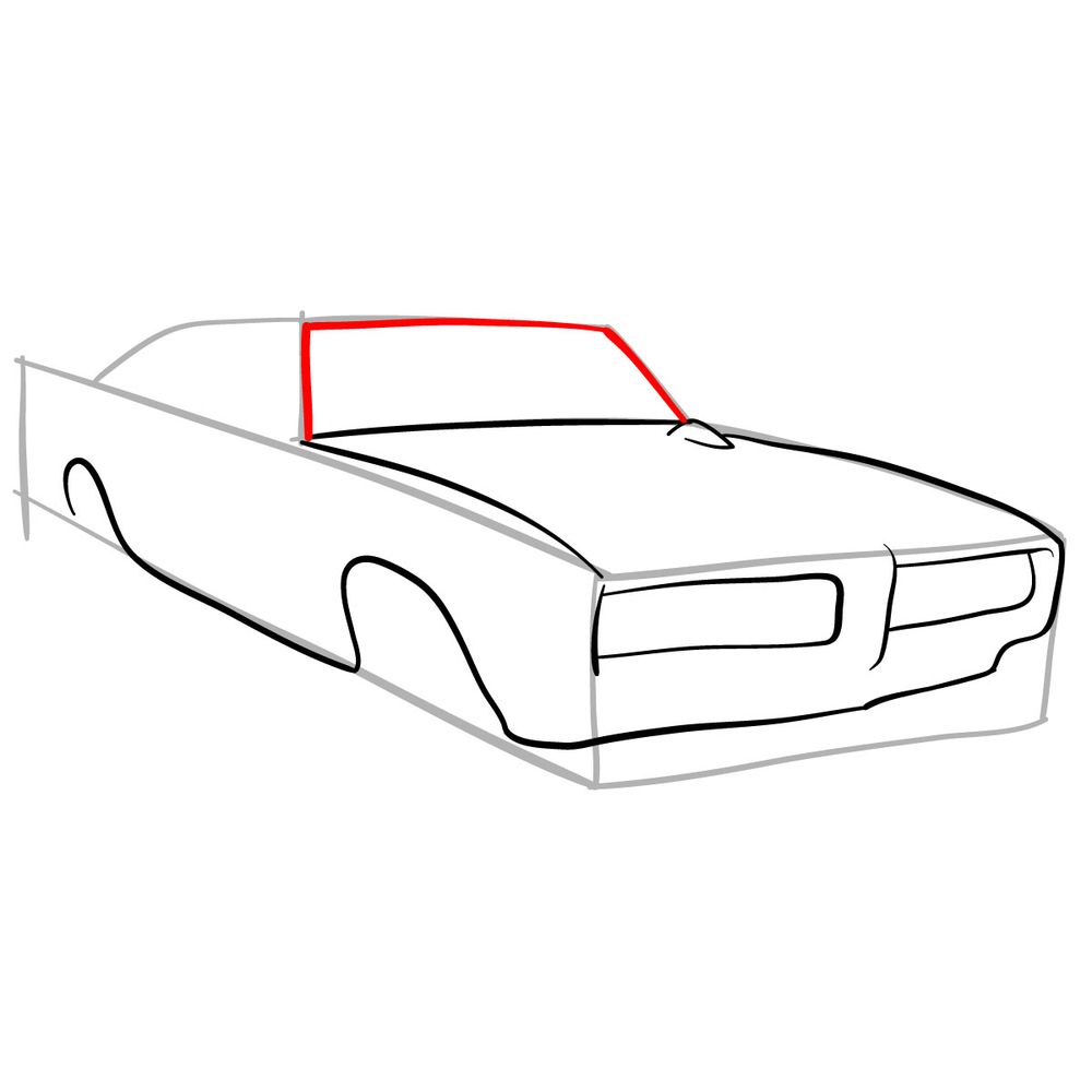 How to draw GTO Judge 1969 - step 06