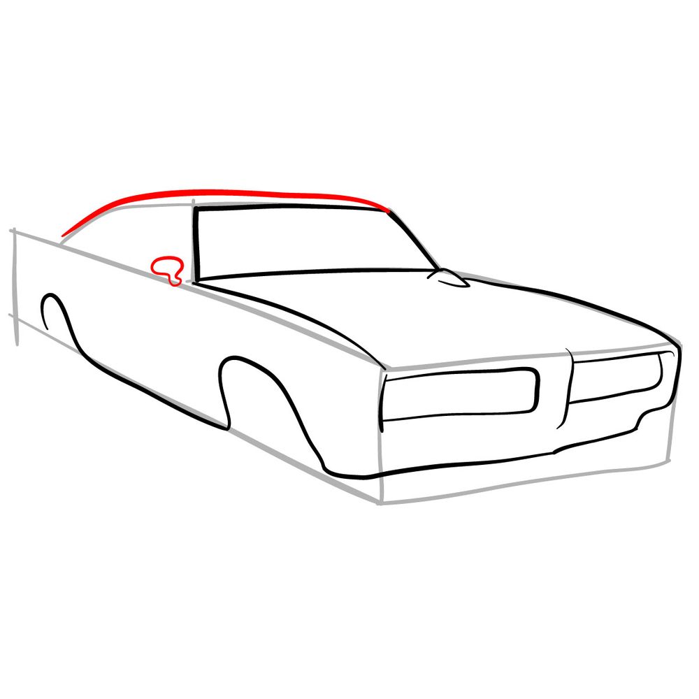 How to draw GTO Judge 1969 - step 07
