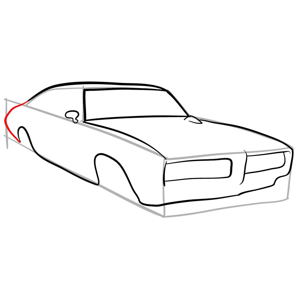 How to draw GTO Judge 1969 - step 08
