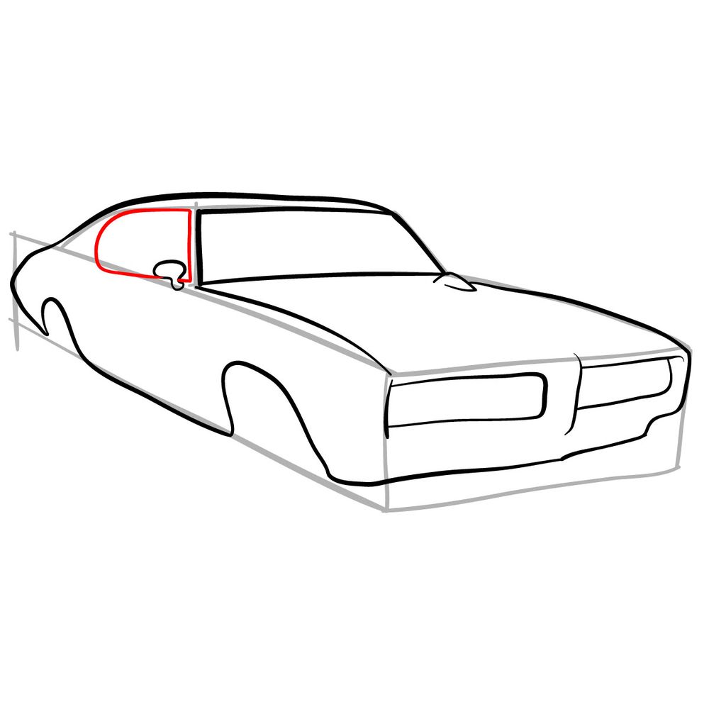 How to draw GTO Judge 1969 - step 09