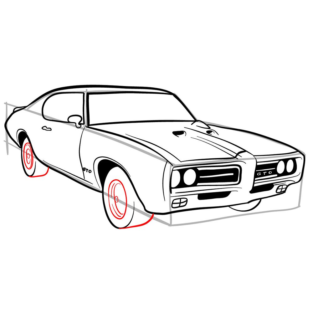 How to draw GTO Judge 1969 - step 18