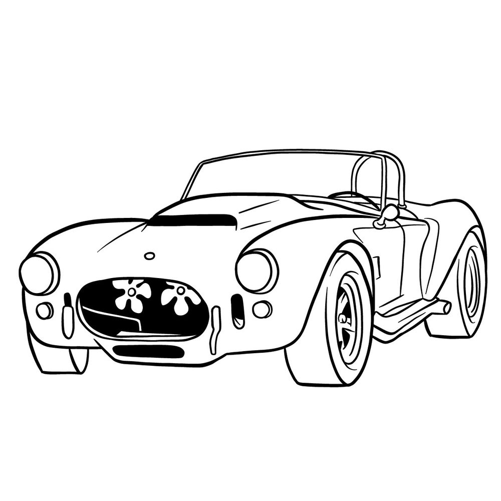 How to draw Shelby-Cobra-SuperSnake