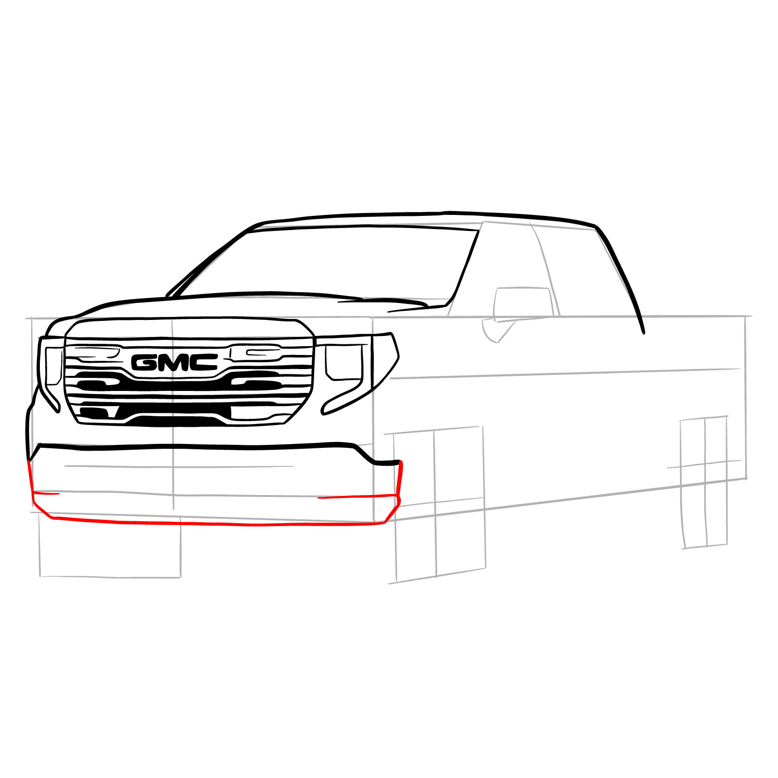 Sketching Rugged Beauty How to Draw a 2020 GMC Sierra