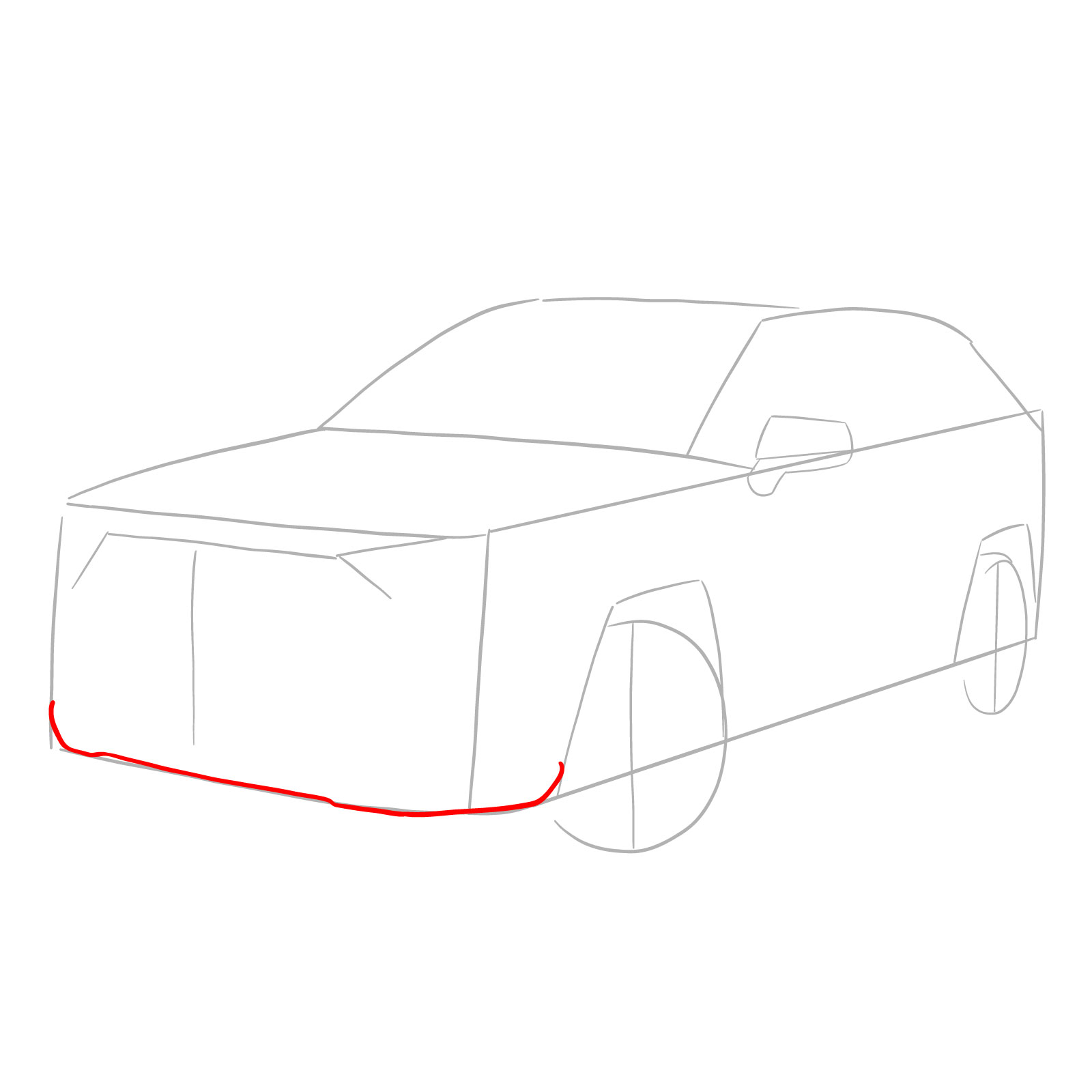 How to draw 2020 Toyota RAV4 - step 04