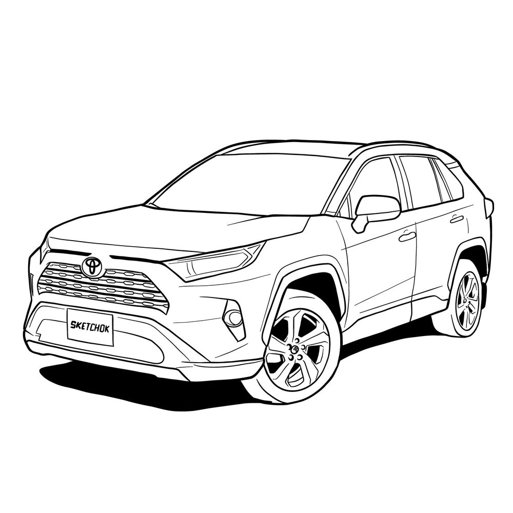 How to draw 2020 Toyota RAV4