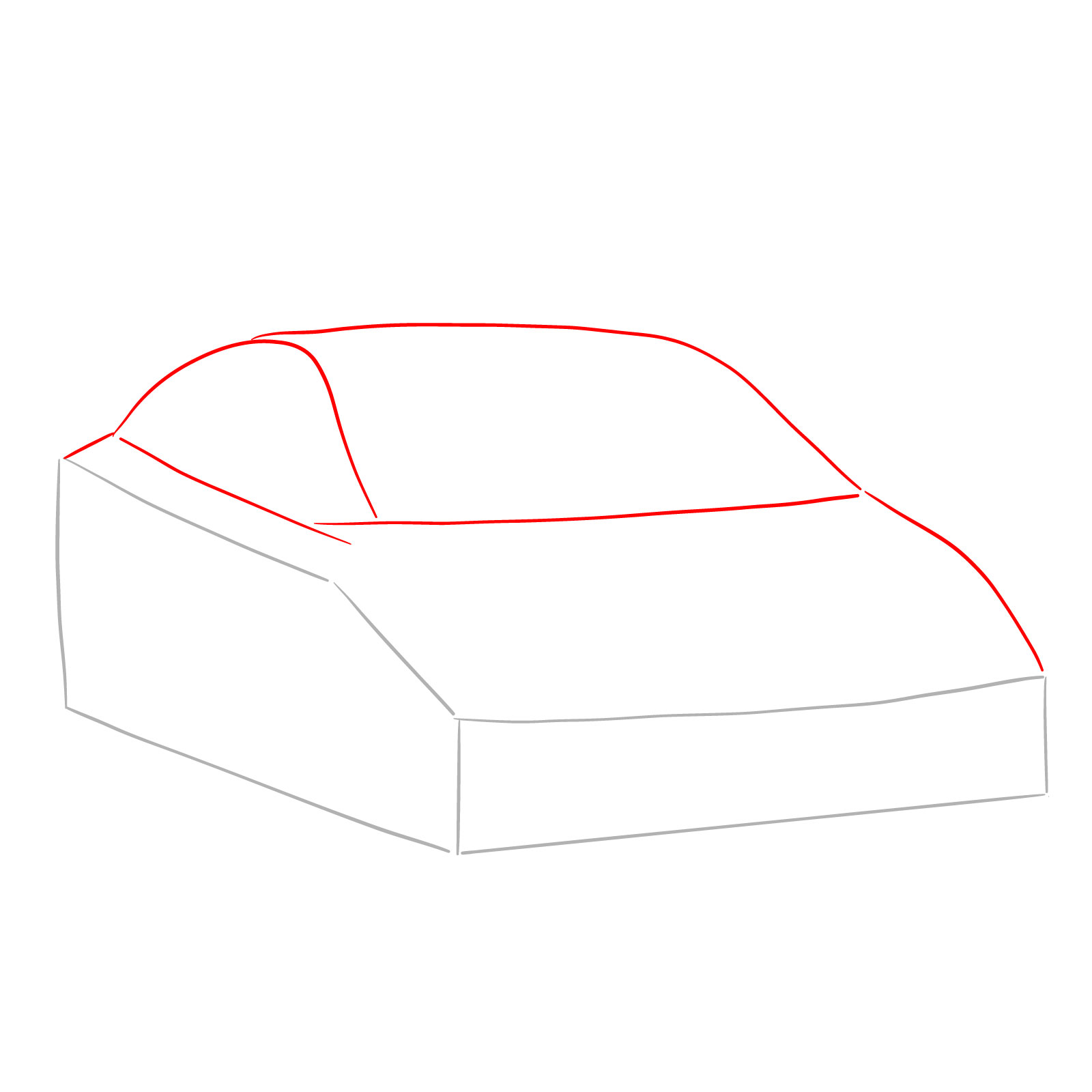 How to draw 2022 Subaru Impreza - step 02