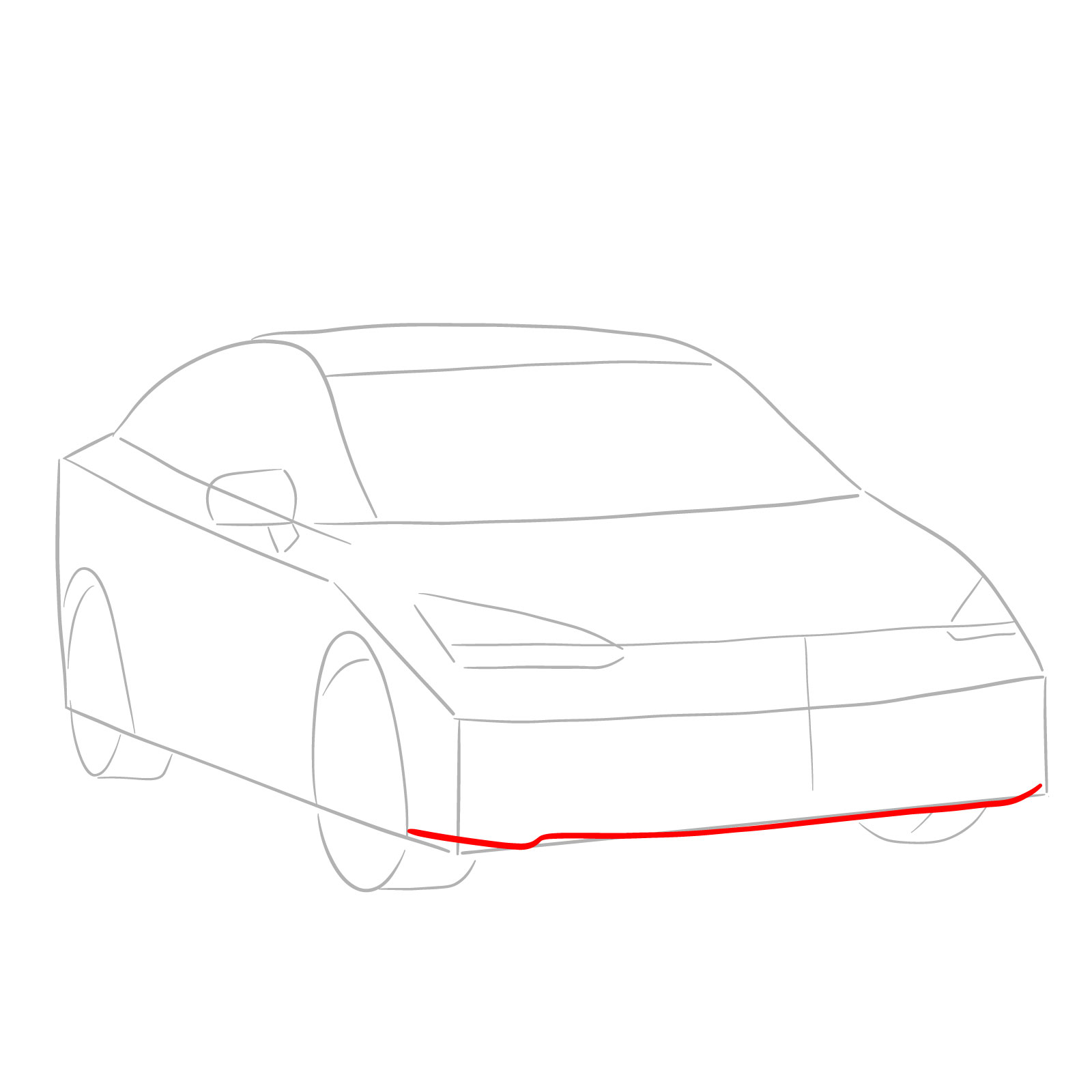 How to draw 2022 Subaru Impreza - step 04