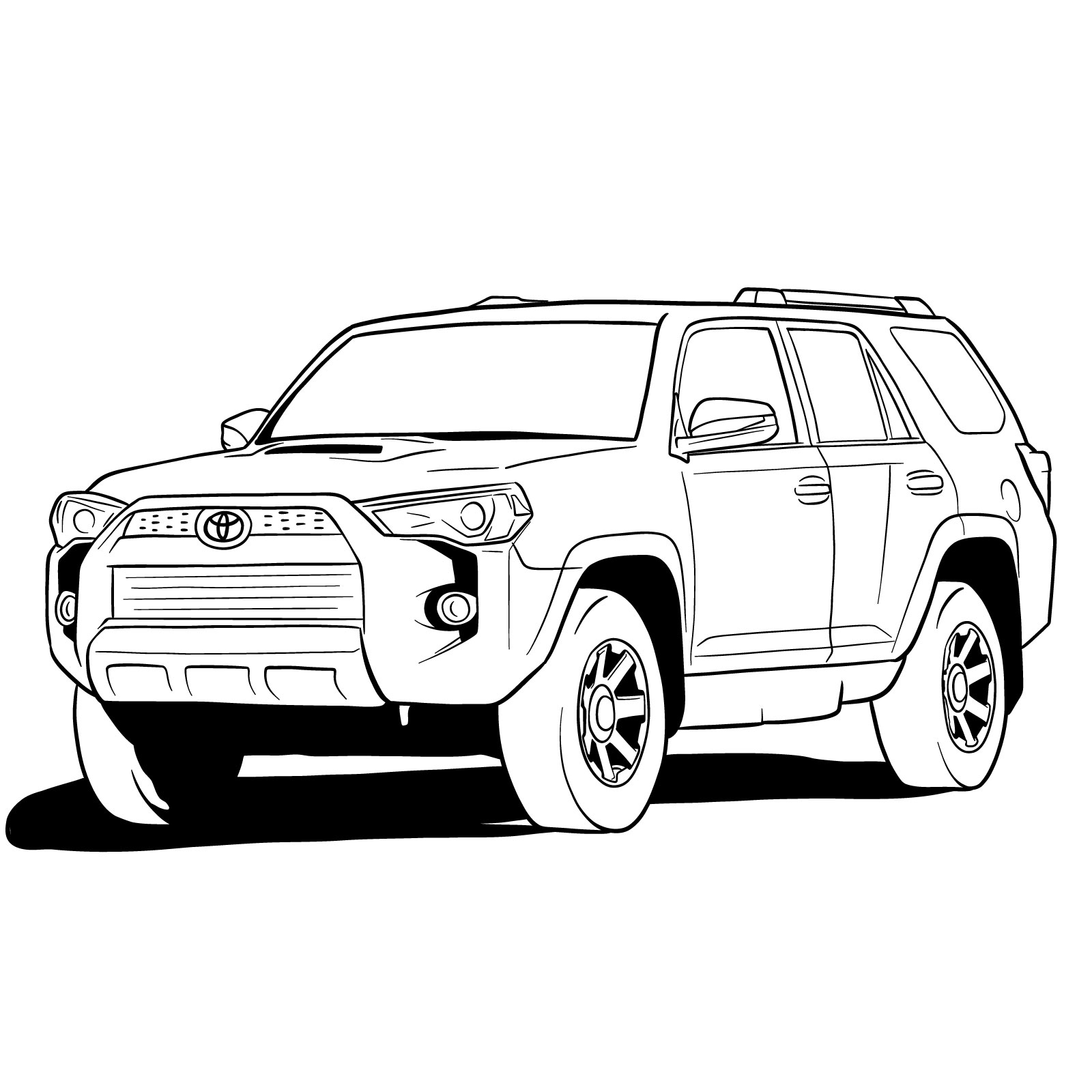 How to draw 2020 Toyota 4Runner - final step