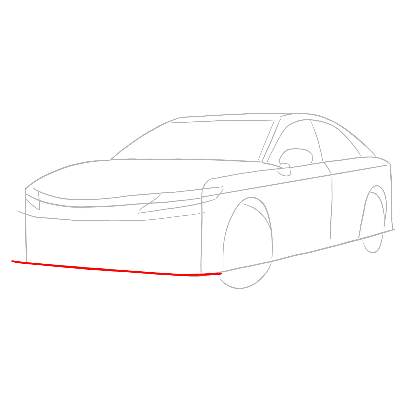 How to draw 2022 Toyota Camry - step 04