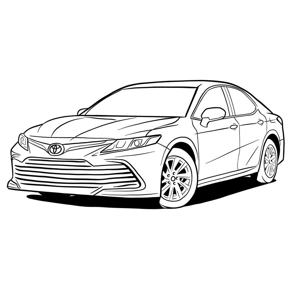 How to draw 2022 Toyota Camry
