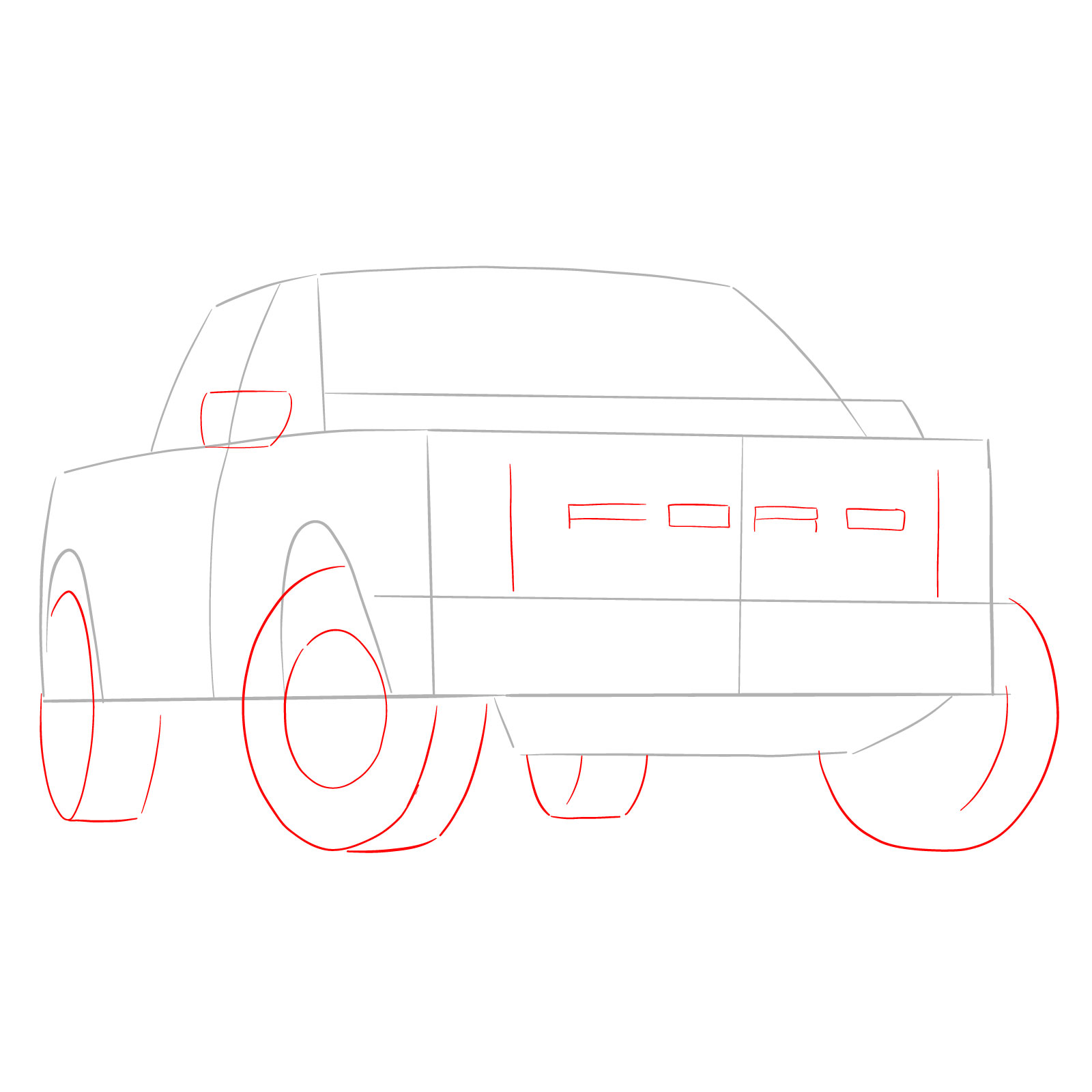 How to draw a 2023 Ford F-Series F-150 Raptor - step 03