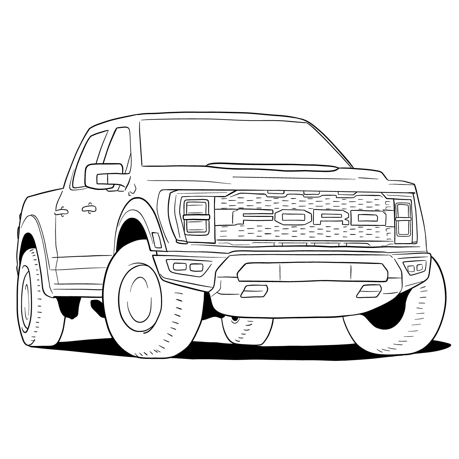 How to draw a 2023 Ford F-Series F-150 Raptor - final step
