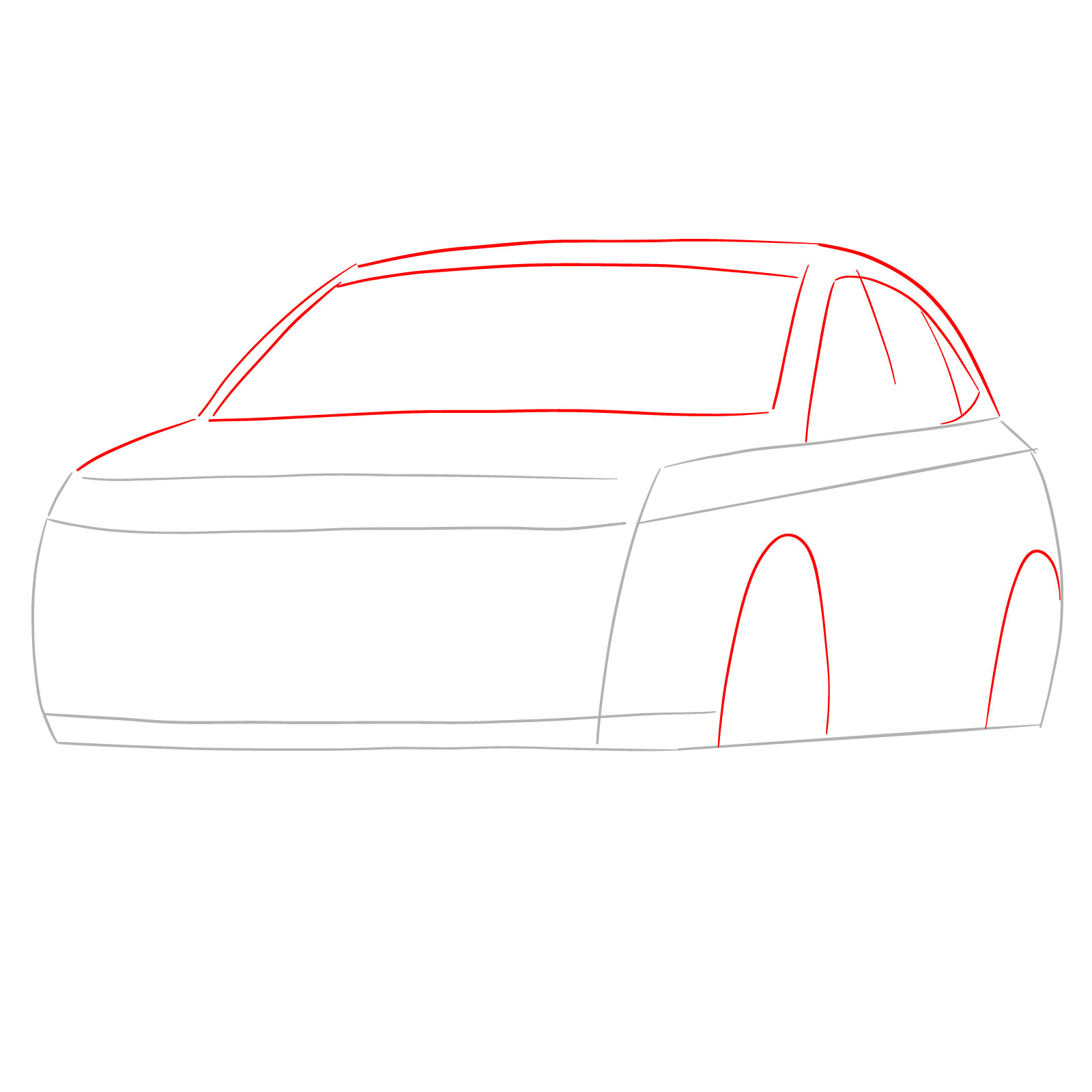 How to draw a 2022 Ford Escape - step 02