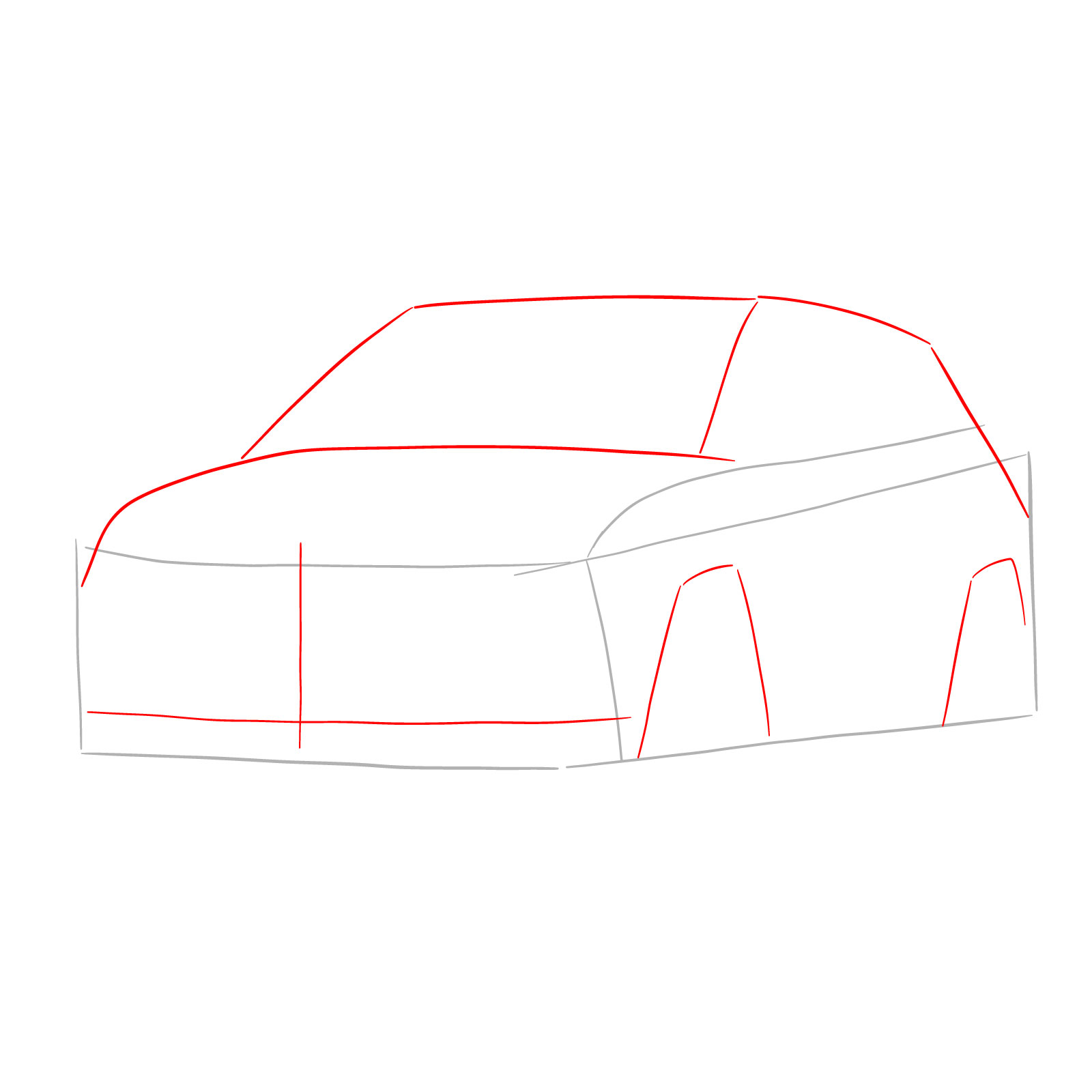 How to draw a 2021 Hyundai Tucson - step 02