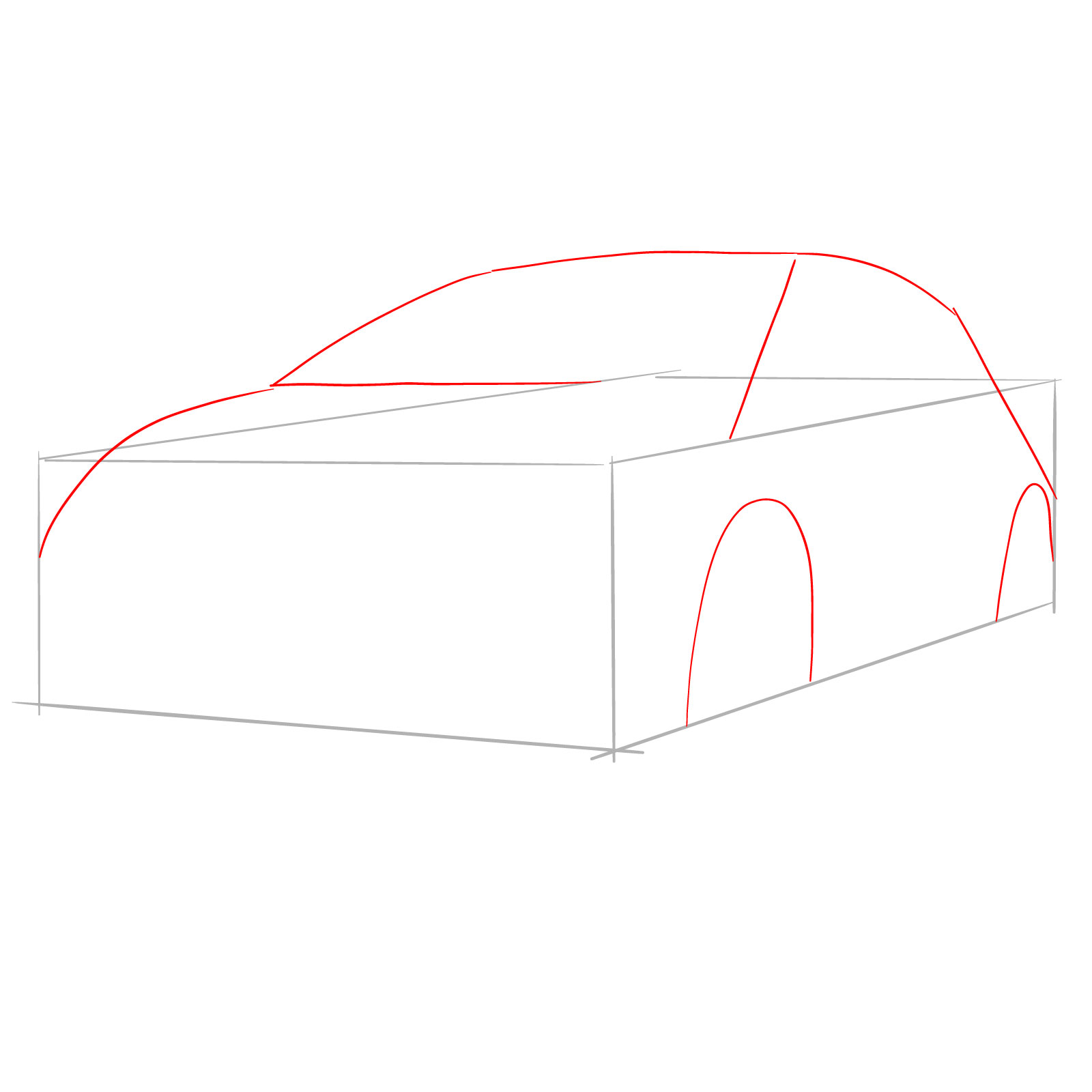 How to draw a 2021 Toyota Corolla - step 02
