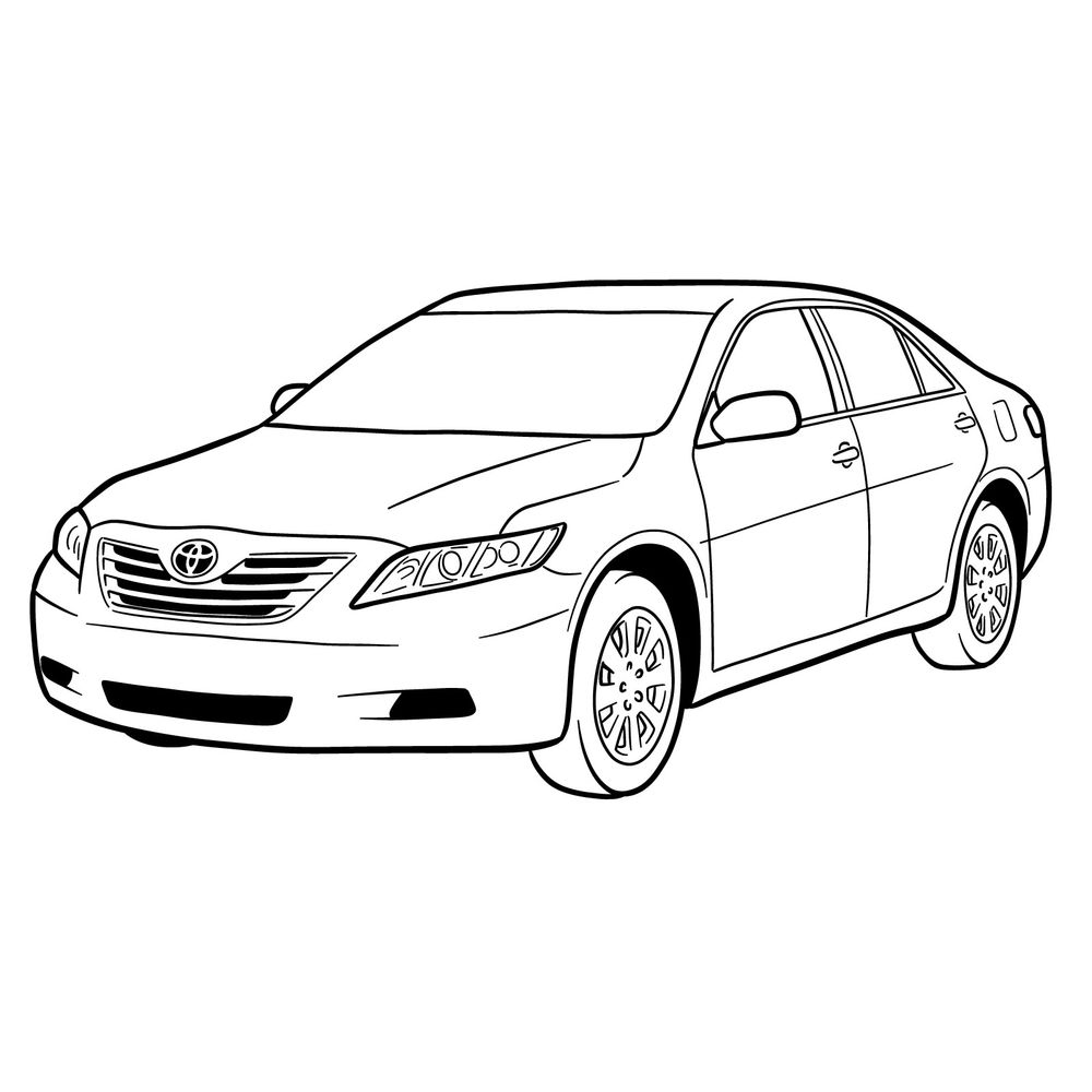 Learn How to Draw a 2007 Toyota Camry Easily