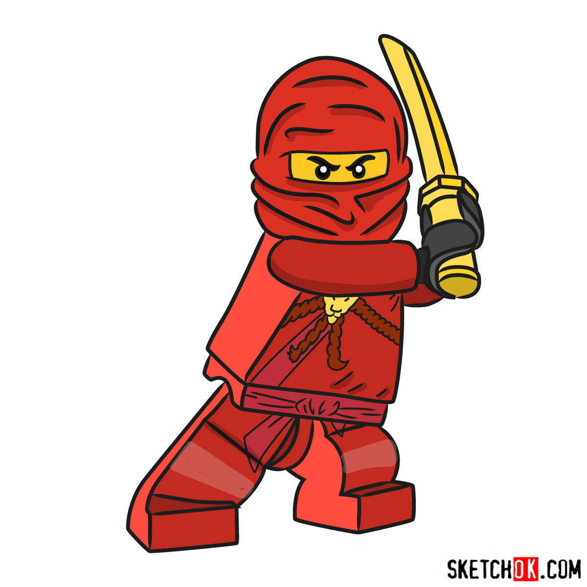 how to draw lego ninjago nya