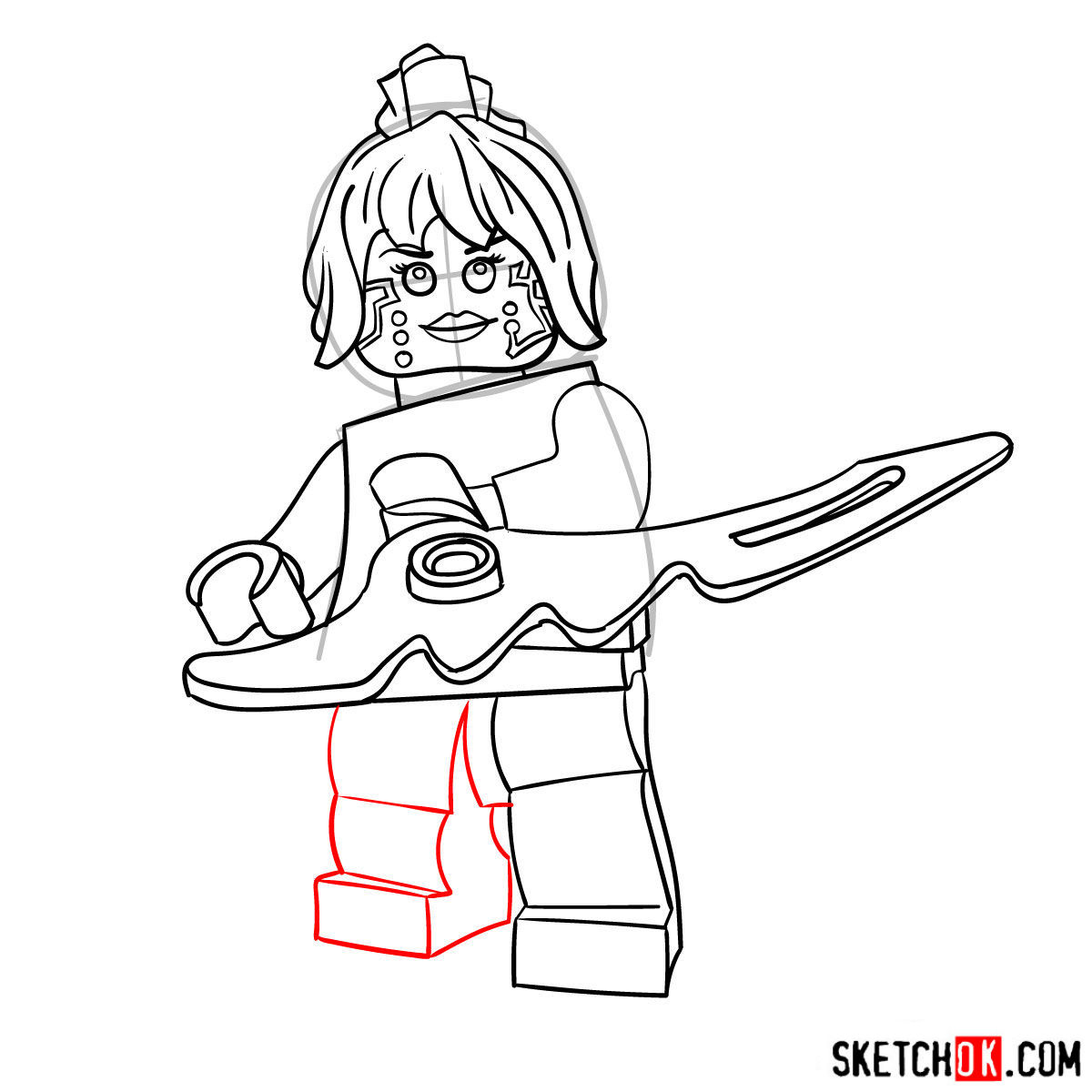 How to draw P.I.X.A.L. from NinjaGO - step 09