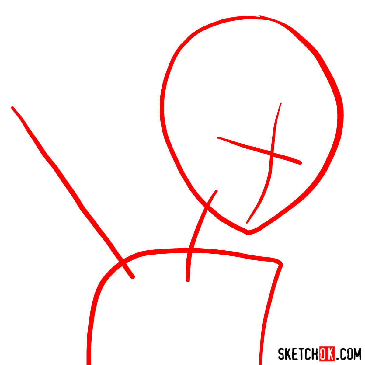 How to draw Kirito's portrait (Sword Art Online) - step 01