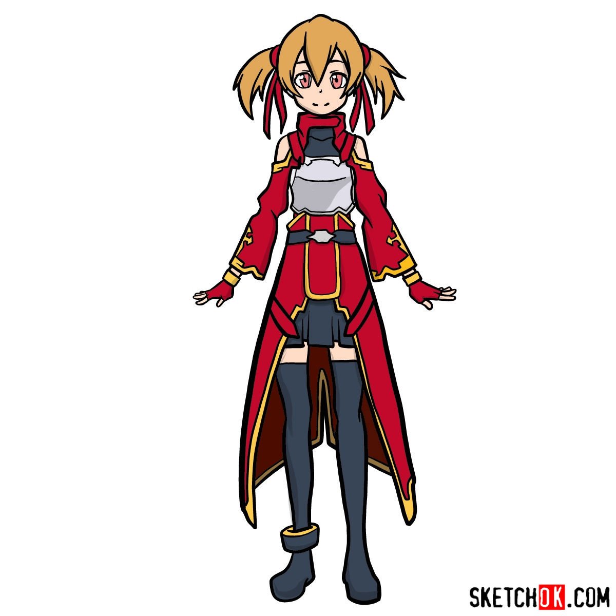 How to draw Silica from Sword Art Online